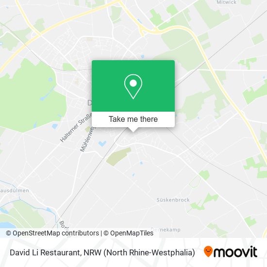 David Li Restaurant map