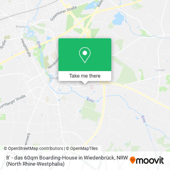 8' - das 60qm Boarding-House in Wiedenbrück map