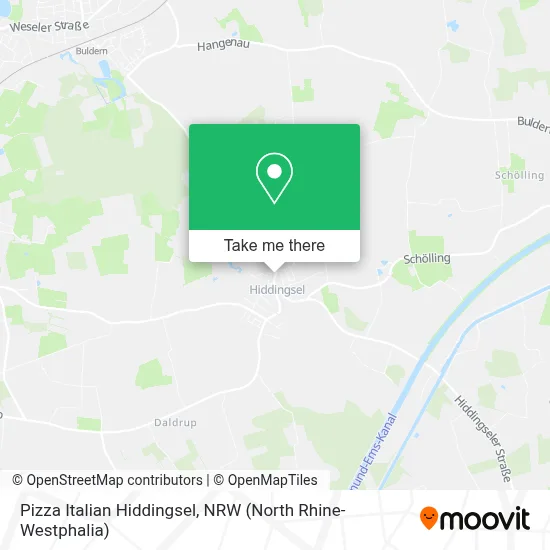 Pizza Italian Hiddingsel map