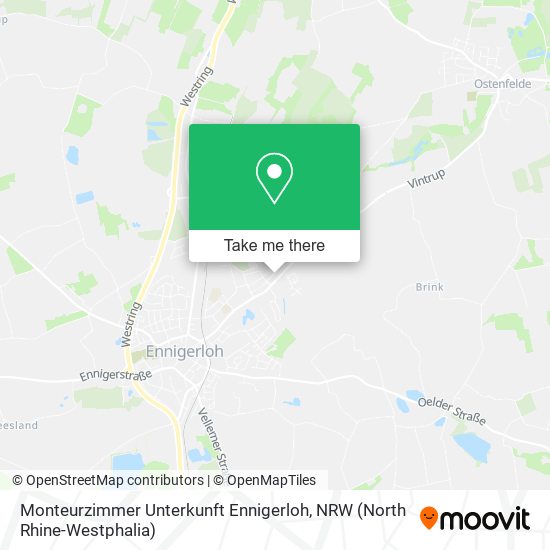 Monteurzimmer Unterkunft Ennigerloh map