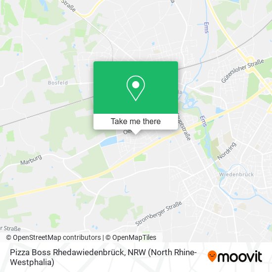 Pizza Boss Rhedawiedenbrück map