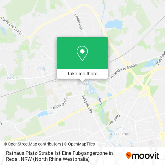 Карта Rathaus Platz-Strabe Ist Eine Fubgangerzone in Reda.