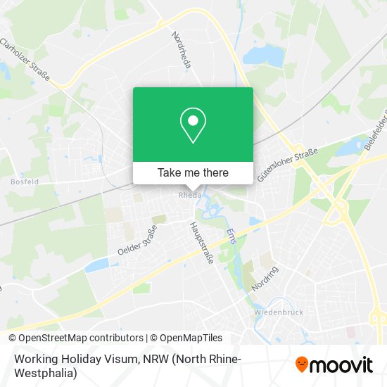 Working Holiday Visum map