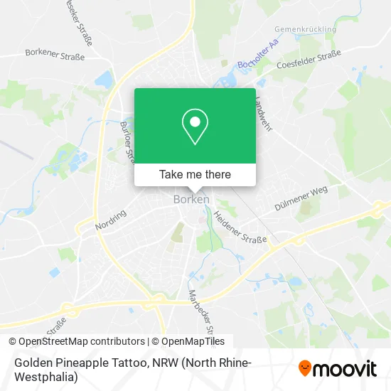 Golden Pineapple Tattoo map