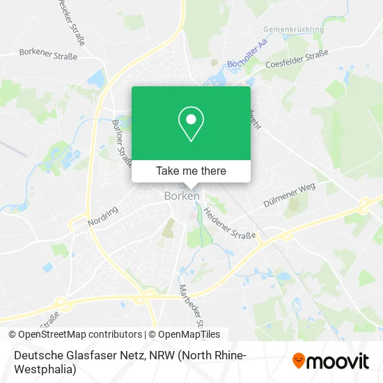 Deutsche Glasfaser Netz map