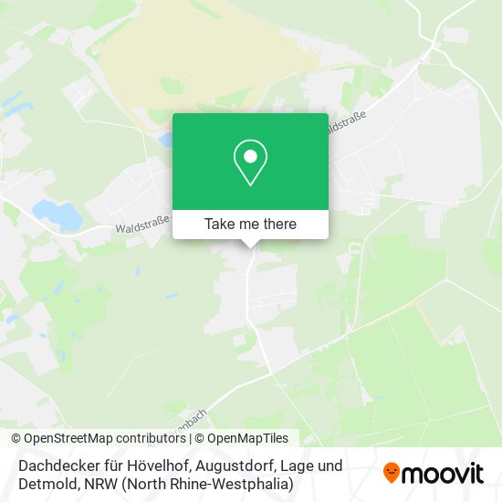 Dachdecker für Hövelhof, Augustdorf, Lage und Detmold map