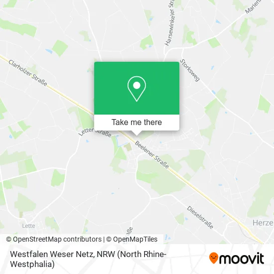 Карта Westfalen Weser Netz