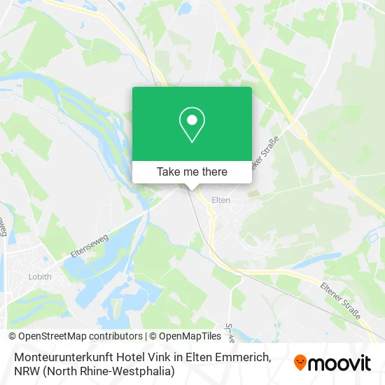 Карта Monteurunterkunft Hotel Vink in Elten Emmerich