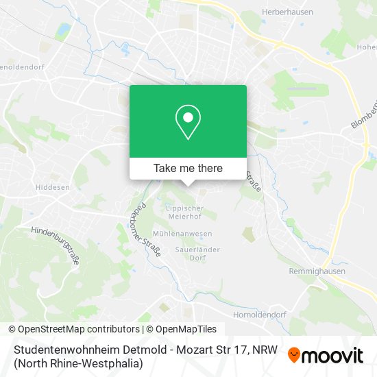 Studentenwohnheim Detmold - Mozart Str 17 map