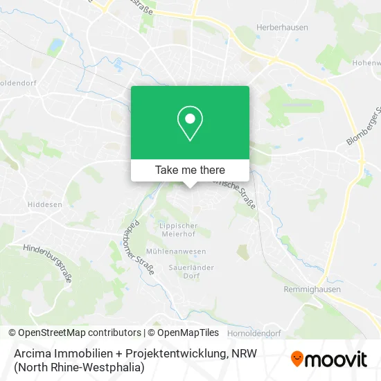 Карта Arcima Immobilien + Projektentwicklung