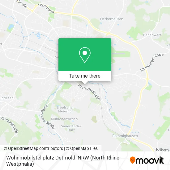 Карта Wohnmobilstellplatz Detmold