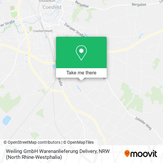 Weiling GmbH Warenanlieferung Delivery map