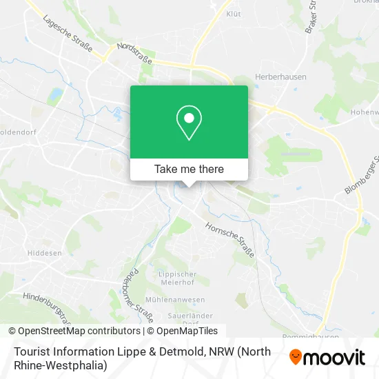 Tourist Information Lippe & Detmold map