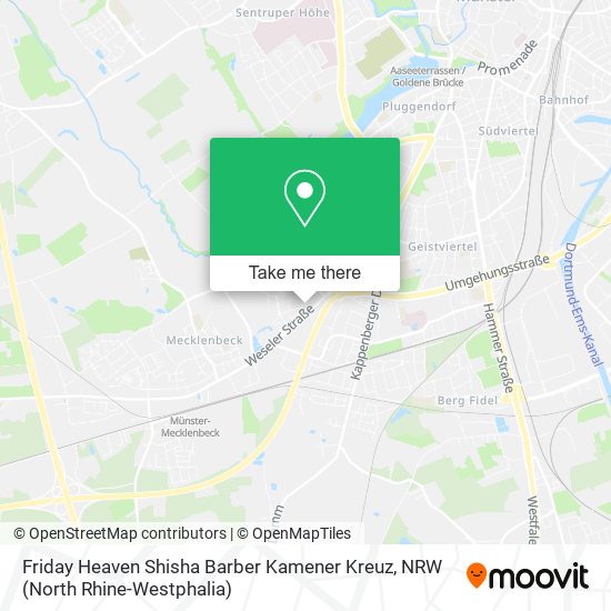 Friday Heaven Shisha Barber Kamener Kreuz map