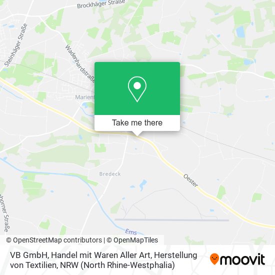 VB GmbH, Handel mit Waren Aller Art, Herstellung von Textilien map