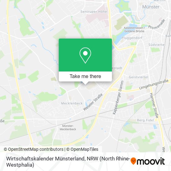Wirtschaftskalender Münsterland map