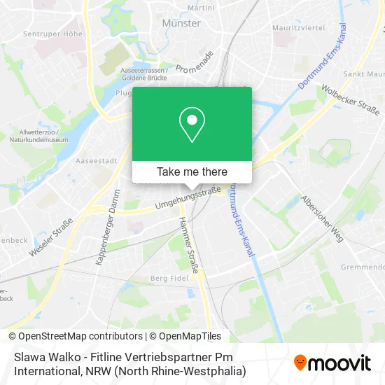 Карта Slawa Walko - Fitline Vertriebspartner Pm International