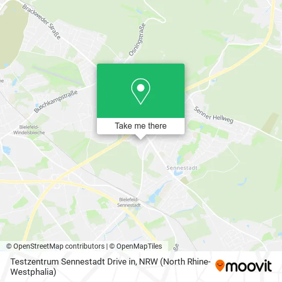 Карта Testzentrum Sennestadt Drive in