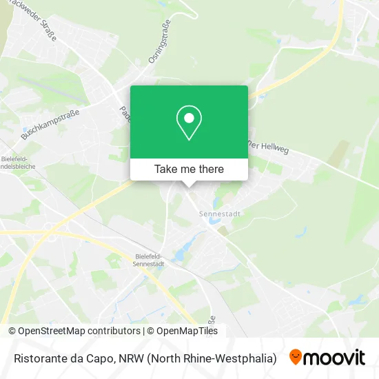 Карта Ristorante da Capo