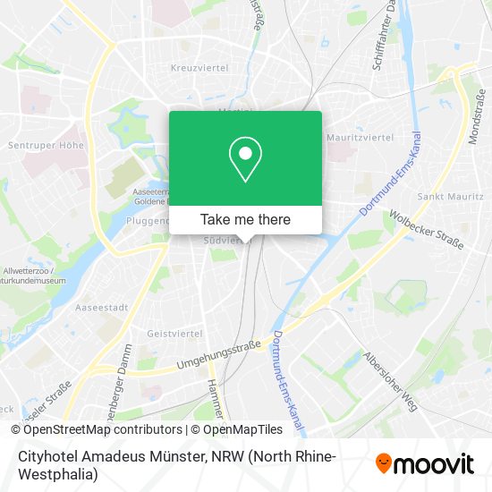 Cityhotel Amadeus Münster map