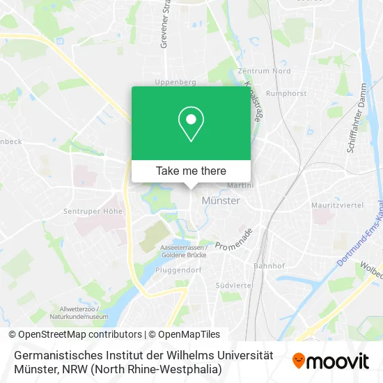 Карта Germanistisches Institut der Wilhelms Universität Münster