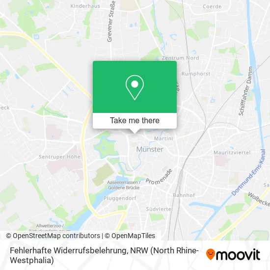 Карта Fehlerhafte Widerrufsbelehrung