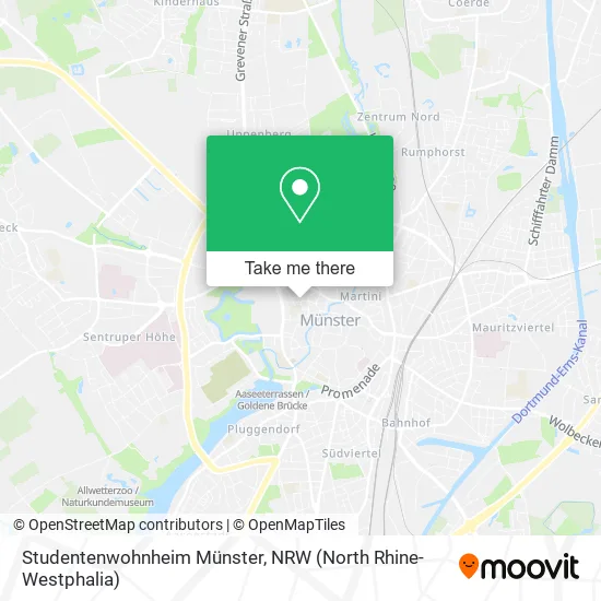 Карта Studentenwohnheim Münster