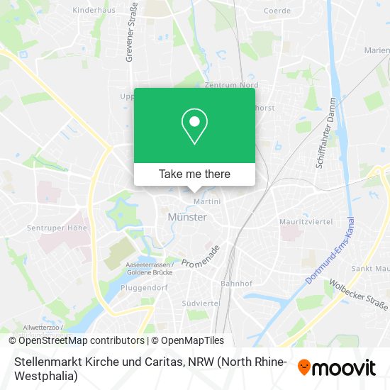 Stellenmarkt Kirche und Caritas map