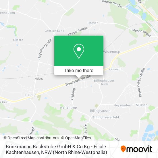 Brinkmanns Backstube GmbH & Co.Kg - Filiale Kachtenhausen map