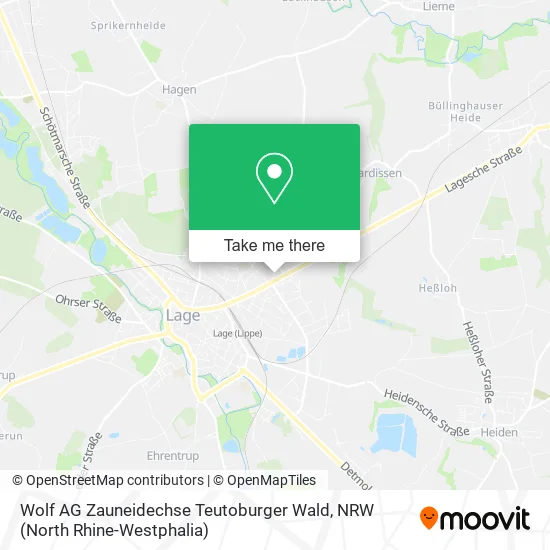 Карта Wolf AG Zauneidechse Teutoburger Wald