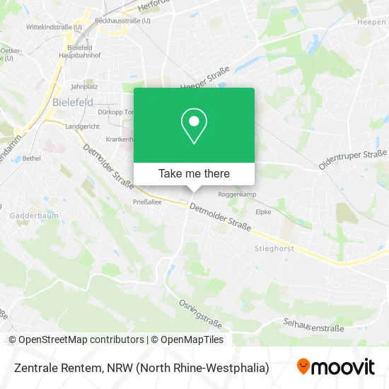 Карта Zentrale Rentem