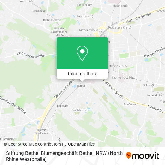 Карта Stiftung Bethel Blumengeschäft Bethel
