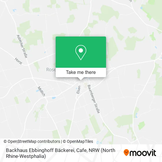 Карта Backhaus Ebbinghoff Bäckerei, Cafe