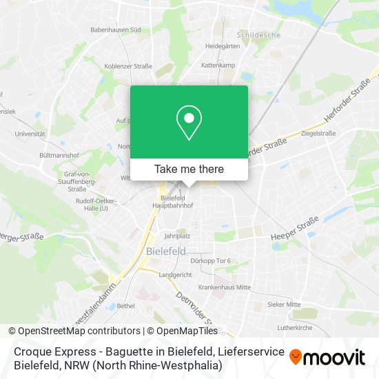 Croque Express - Baguette in Bielefeld, Lieferservice Bielefeld map