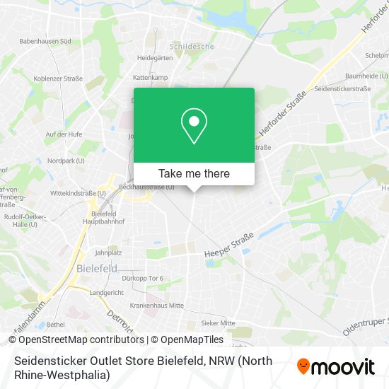 Seidensticker Outlet Store Bielefeld map