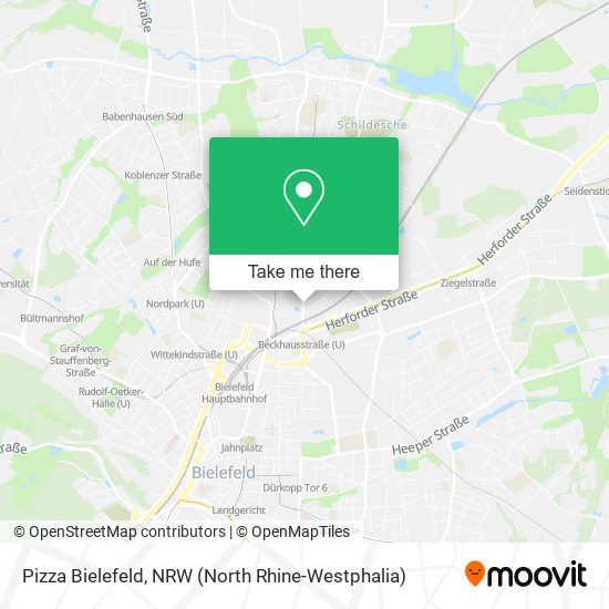 Pizza Bielefeld map