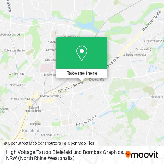 High Voltage Tattoo Bielefeld und Bombaz Graphics map