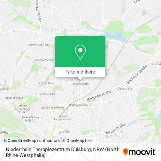 Niederrhein Therapiezentrum Duisburg map