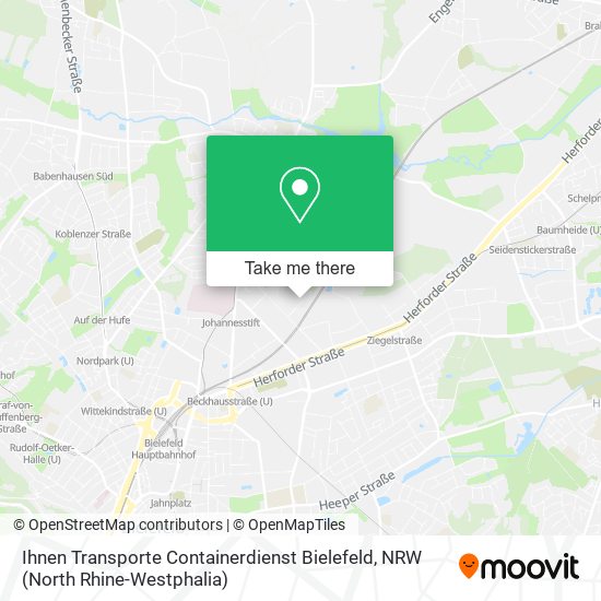 Ihnen Transporte Containerdienst Bielefeld map
