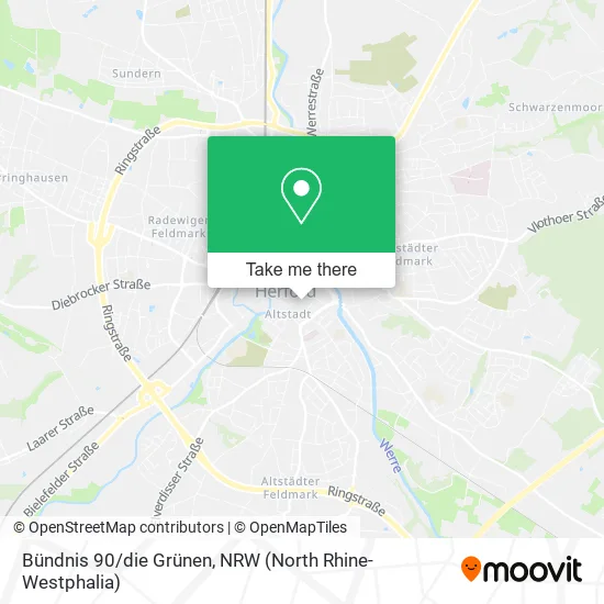 Bündnis 90/die Grünen map