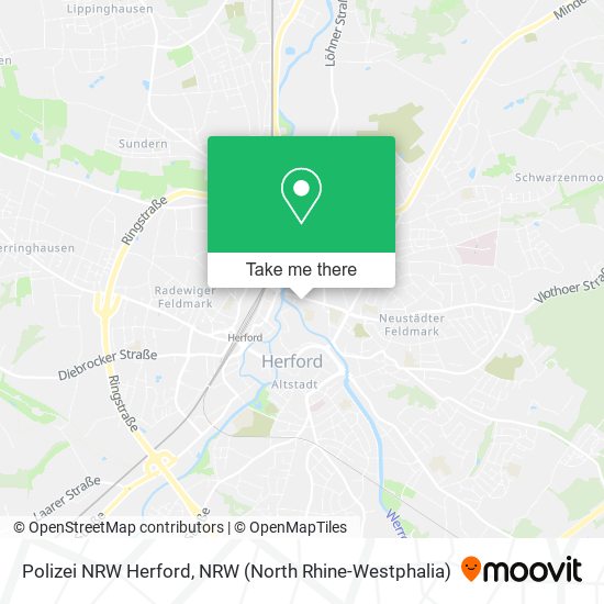 Polizei NRW Herford map