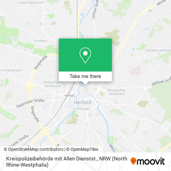 Kreispolizeibehörde mit Allen Dienstst. map