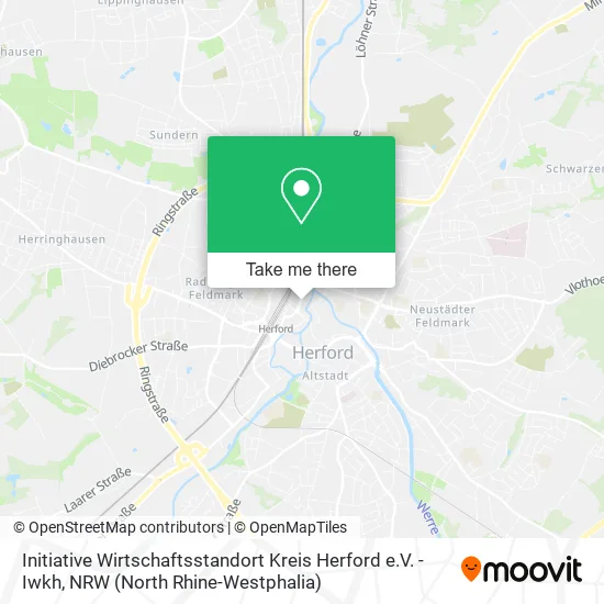 Карта Initiative Wirtschaftsstandort Kreis Herford e.V. -Iwkh