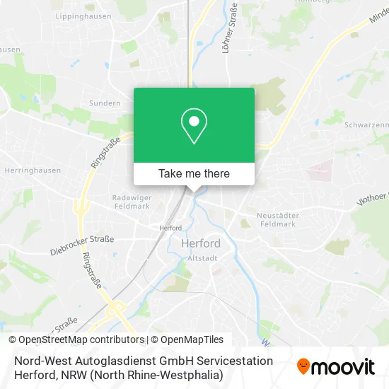 Nord-West Autoglasdienst GmbH Servicestation Herford map