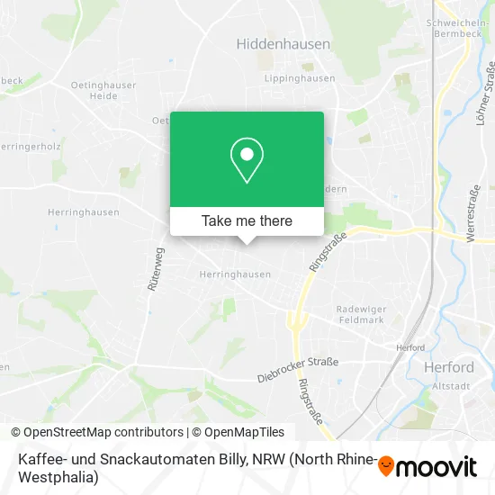 Карта Kaffee- und Snackautomaten Billy