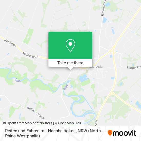 Reiten und Fahren mit Nachhaltigkeit map