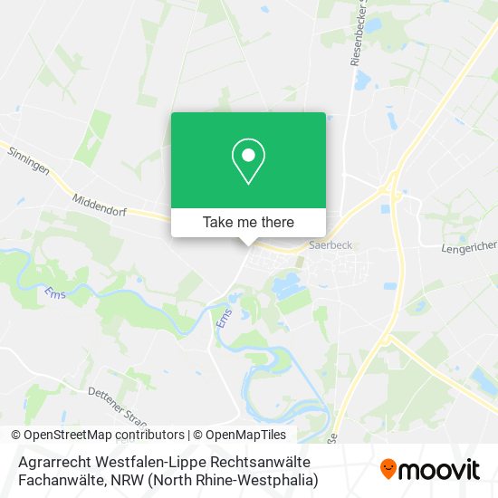 Карта Agrarrecht Westfalen-Lippe Rechtsanwälte Fachanwälte