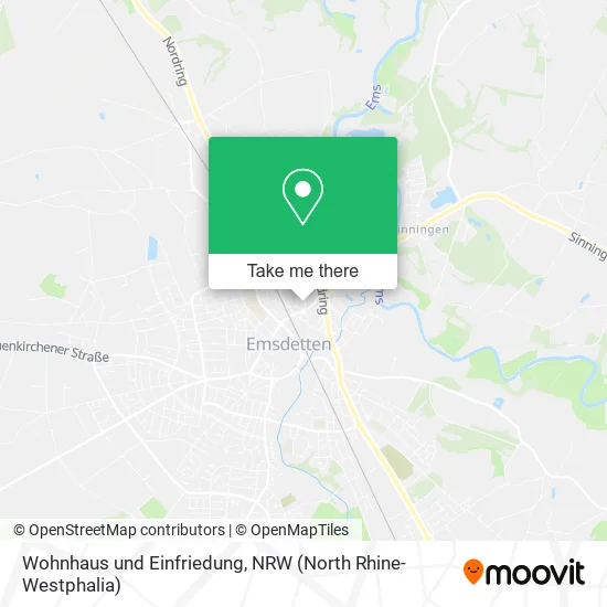 Карта Wohnhaus und Einfriedung