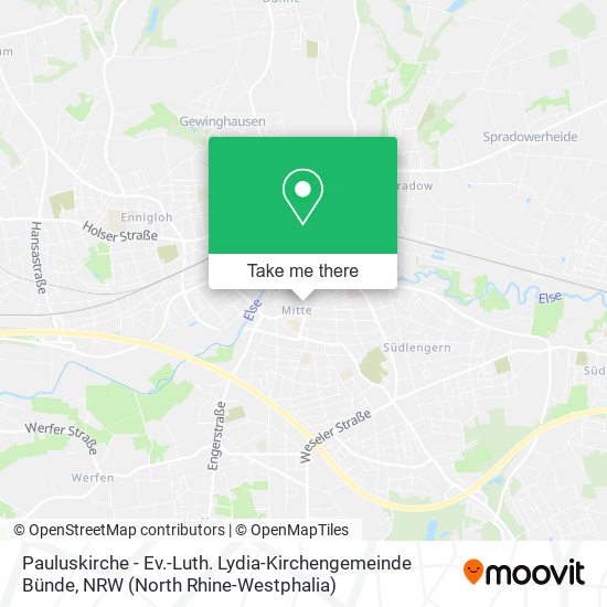 Pauluskirche - Ev.-Luth. Lydia-Kirchengemeinde Bünde map
