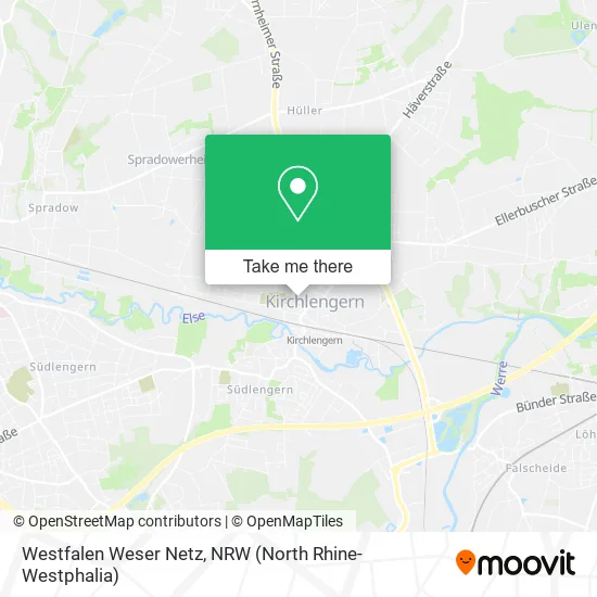 Карта Westfalen Weser Netz